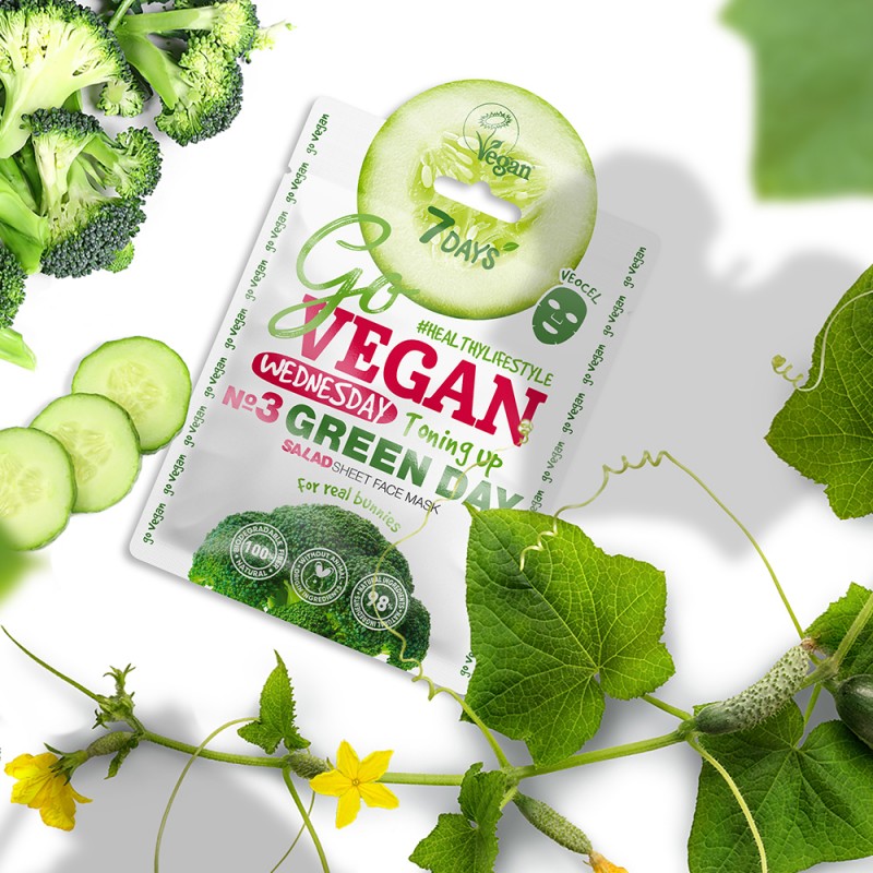 7DAYS Face mask GREEN DAY For real bunnies, 25 g