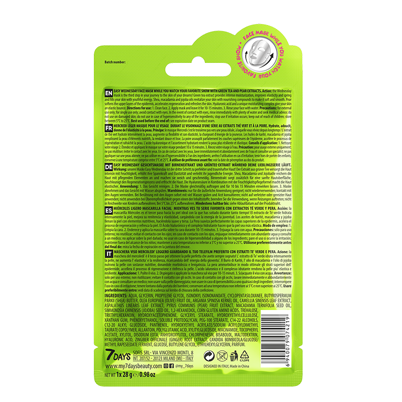 7DAYS Face mask EASY WEDNESDAY