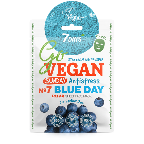 7DAYS Face mask BLUE DAY For feeling zen, 25 g