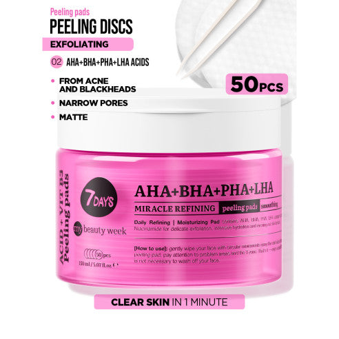 7DAYS Exfoliating Peeling Pads AHA+BHA-PHA+LHA
