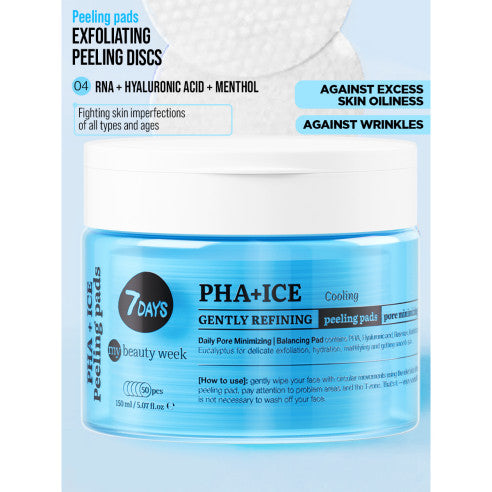 7DAYS Exfoliating Peeling Pads PHA+ICE