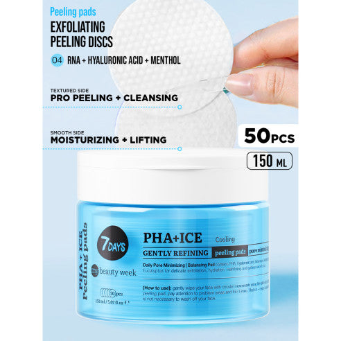 7DAYS Exfoliating Peeling Pads PHA+ICE