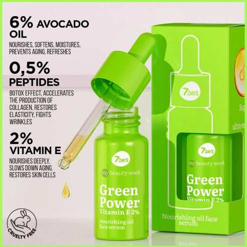 7DAYS MB Green Vitamin E Nourish Oil Face Serum