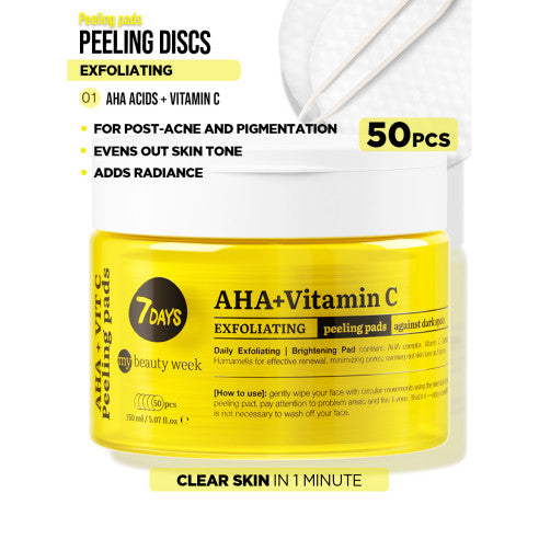 7DAYS Exfoliating Peeling Pads AHA+VITAMIN C