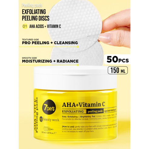 7DAYS Exfoliating Peeling Pads AHA+VITAMIN C
