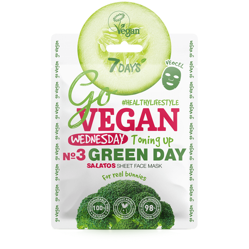 7DAYS Face mask GREEN DAY For real bunnies, 25 g