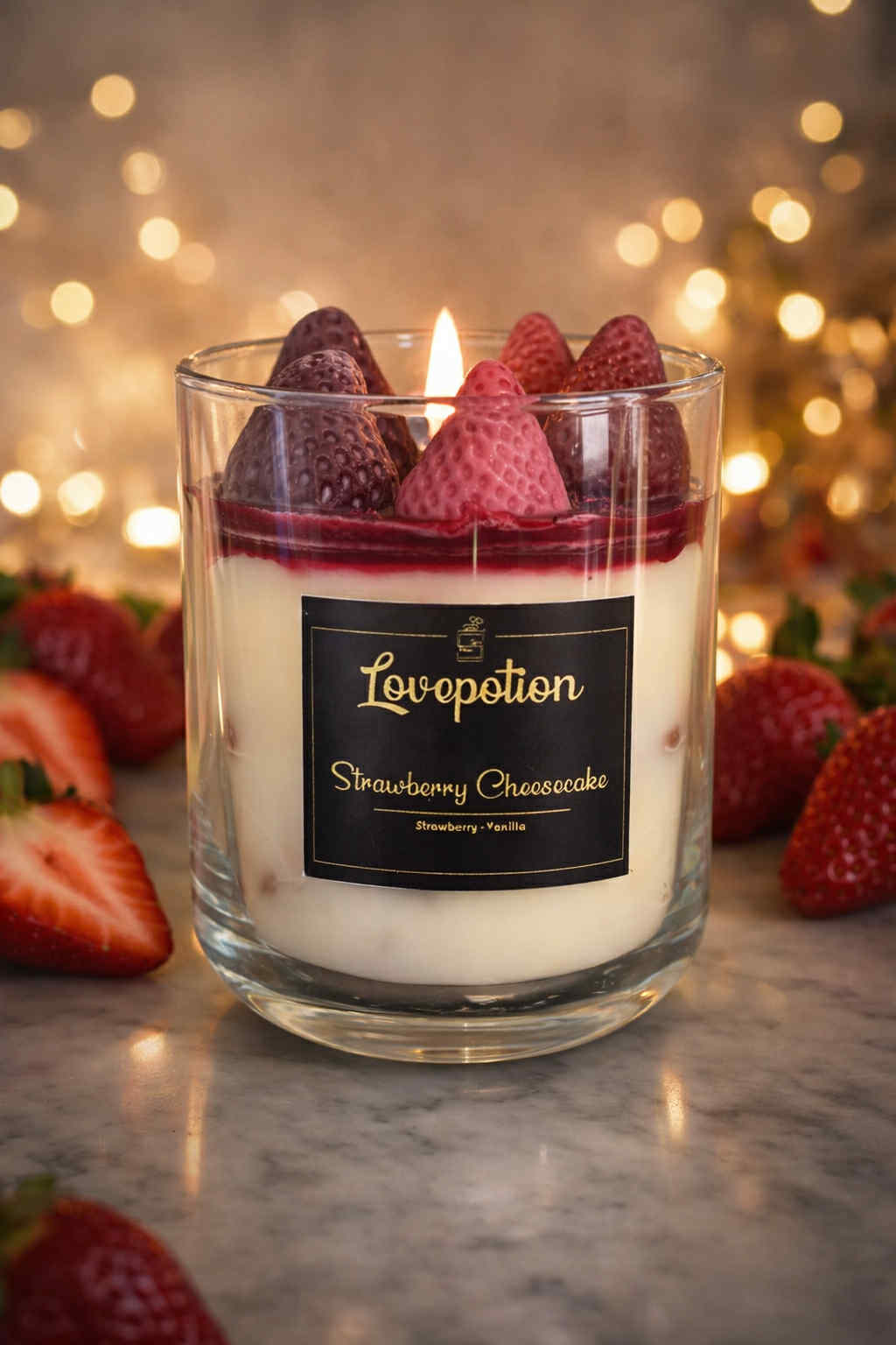 Strawberry Cheesecake - Αρωματικό Κερί Σόγιας